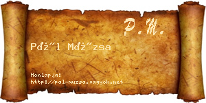 Pál Múzsa névjegykártya
