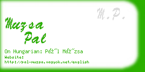 muzsa pal business card